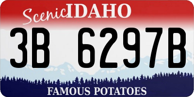 ID license plate 3B6297B