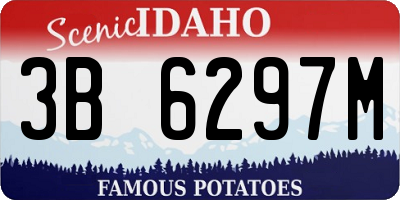 ID license plate 3B6297M