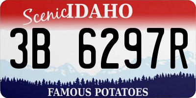 ID license plate 3B6297R
