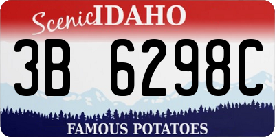 ID license plate 3B6298C