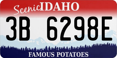 ID license plate 3B6298E