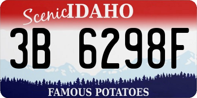 ID license plate 3B6298F