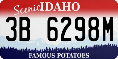 ID license plate 3B6298M