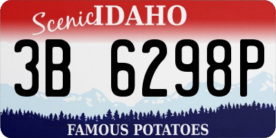 ID license plate 3B6298P