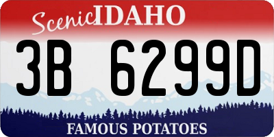 ID license plate 3B6299D