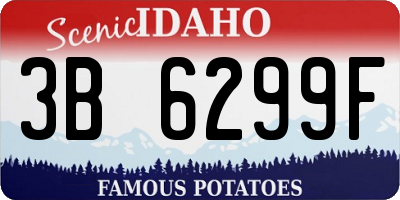 ID license plate 3B6299F