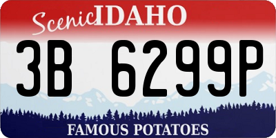 ID license plate 3B6299P