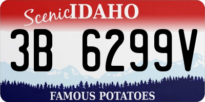ID license plate 3B6299V