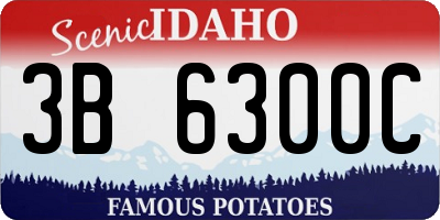 ID license plate 3B6300C
