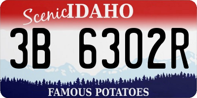 ID license plate 3B6302R