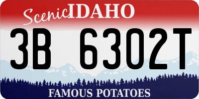 ID license plate 3B6302T