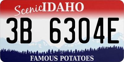 ID license plate 3B6304E