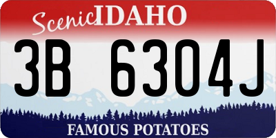 ID license plate 3B6304J