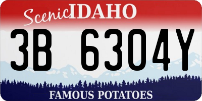 ID license plate 3B6304Y