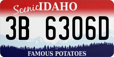 ID license plate 3B6306D
