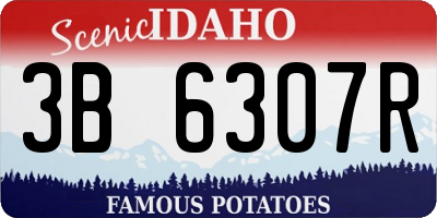 ID license plate 3B6307R