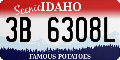 ID license plate 3B6308L