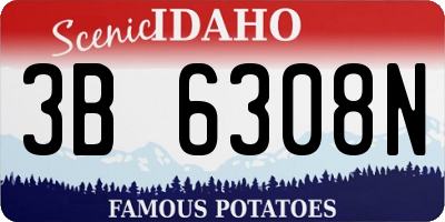 ID license plate 3B6308N