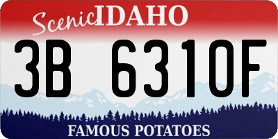 ID license plate 3B6310F