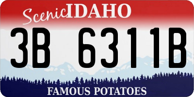 ID license plate 3B6311B