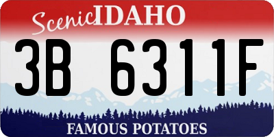 ID license plate 3B6311F
