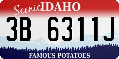ID license plate 3B6311J
