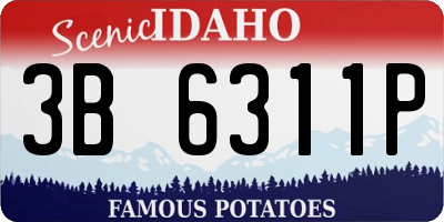 ID license plate 3B6311P
