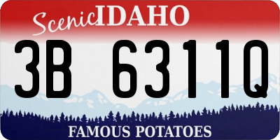 ID license plate 3B6311Q