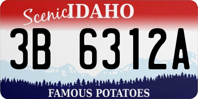 ID license plate 3B6312A