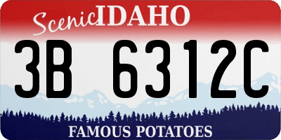 ID license plate 3B6312C