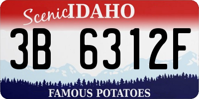 ID license plate 3B6312F