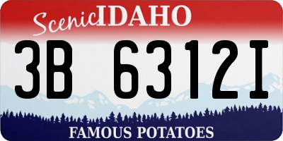 ID license plate 3B6312I