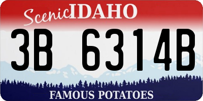 ID license plate 3B6314B