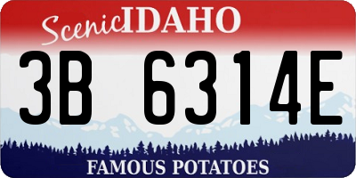 ID license plate 3B6314E