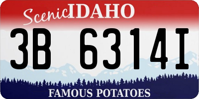ID license plate 3B6314I
