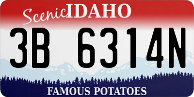 ID license plate 3B6314N
