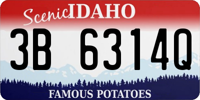 ID license plate 3B6314Q