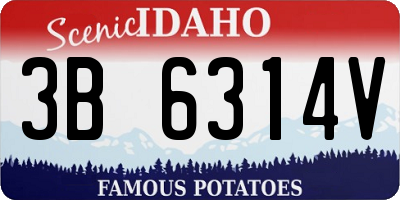ID license plate 3B6314V