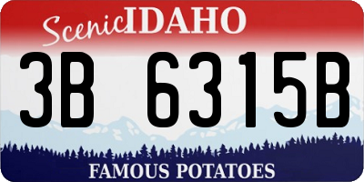 ID license plate 3B6315B