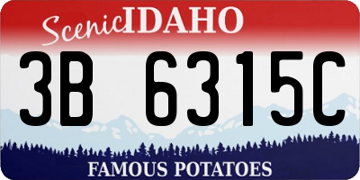 ID license plate 3B6315C
