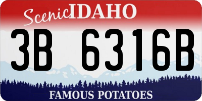 ID license plate 3B6316B