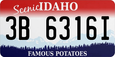 ID license plate 3B6316I