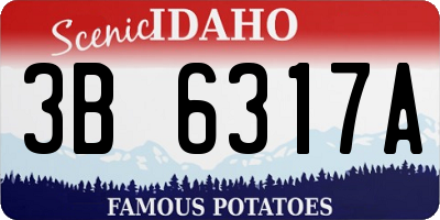 ID license plate 3B6317A