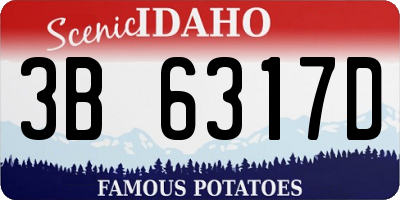 ID license plate 3B6317D