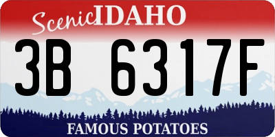 ID license plate 3B6317F