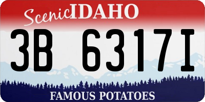 ID license plate 3B6317I