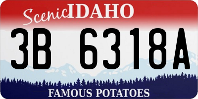 ID license plate 3B6318A