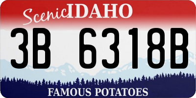 ID license plate 3B6318B