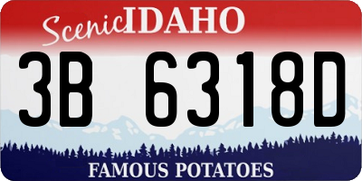ID license plate 3B6318D
