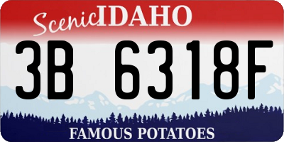 ID license plate 3B6318F